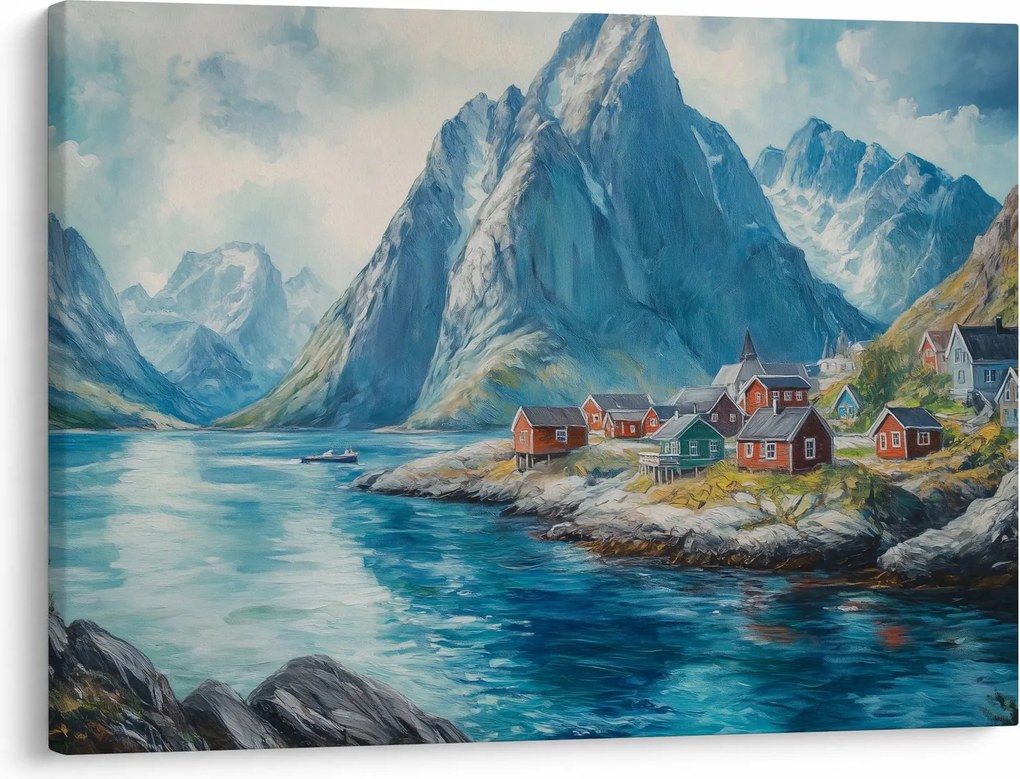Obraz - Nórska dedinka (70x50 cm)