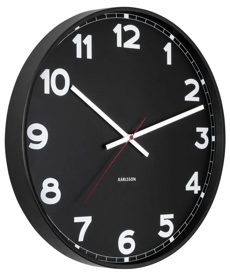 Nástenné hodiny New Classic Karlsson KA5847, čierna 41cm