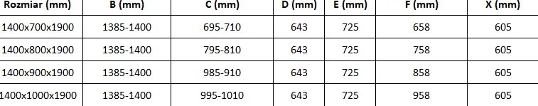Mexen Omega, sprchovací kút s posuvnými dverami 140 (dvere) x 100 (stena) cm, 8mm sklo, čierny profil-číre sklo, 825-140-100-70-00
