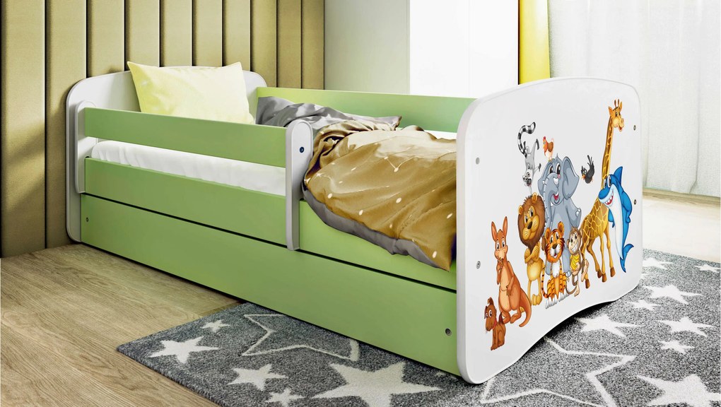 XXXLutz POSTEĽ PRE DETI A MLÁDEŽ 80/160 cm, zelená, biela MID.YOU - Detské izby - 00214200024K