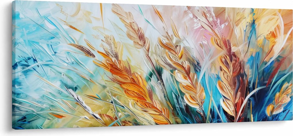 Obraz - Pšenica, abstrakcia (120x50 cm)