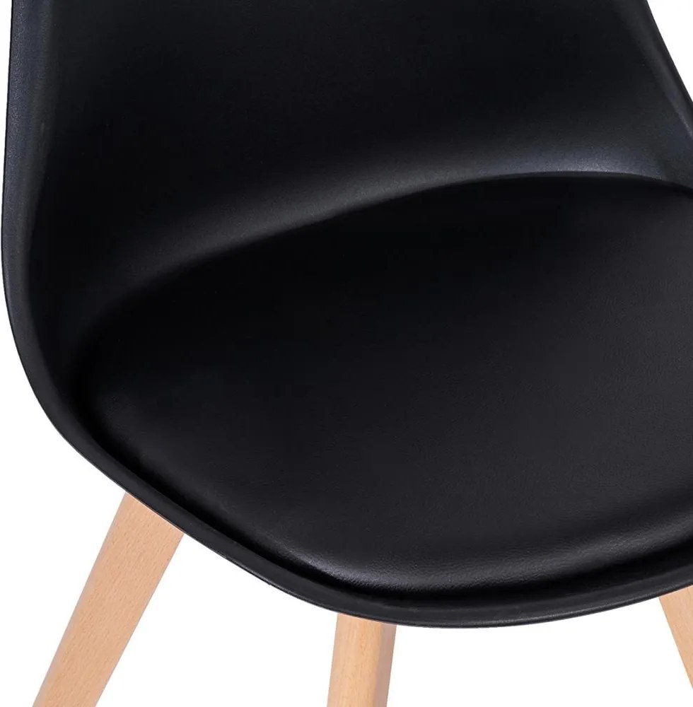 Set - 4 ks Jedálenská stolička AVENBERG SKANDI čierna