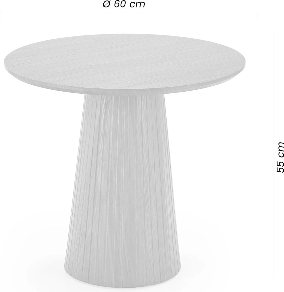 Okrúhly konferenčný stolík Stellis 60 cm - orech