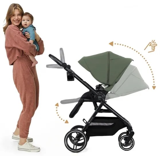 KINDERKRAFT SELECT - Kombinovaný kočík 2v1 YOXI Mystic zelená