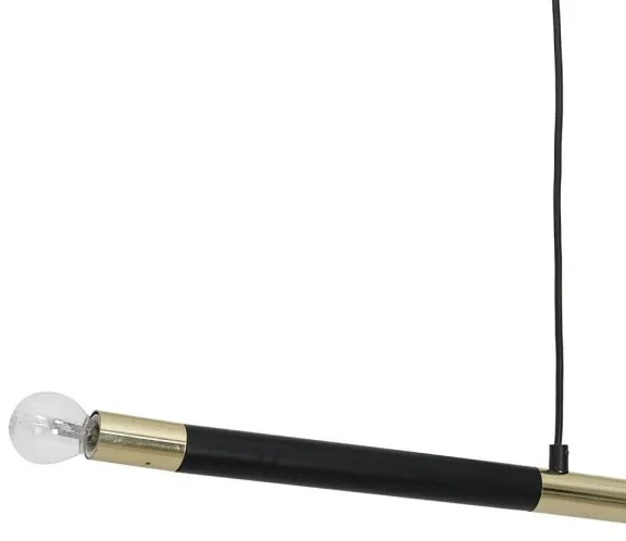 Luster na lanku BASTONE 2xE14/40W/230V čierna/zlatá