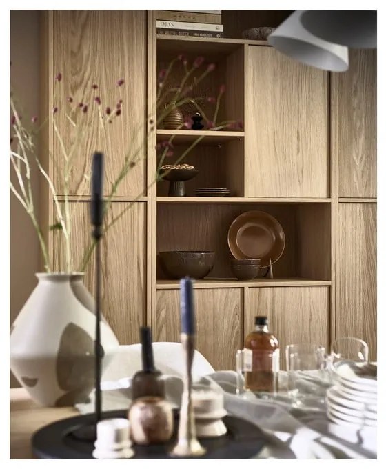 Modulárna knižnica v dekore duba v prírodnej farbe 77x199 cm Modulair – vtwonen