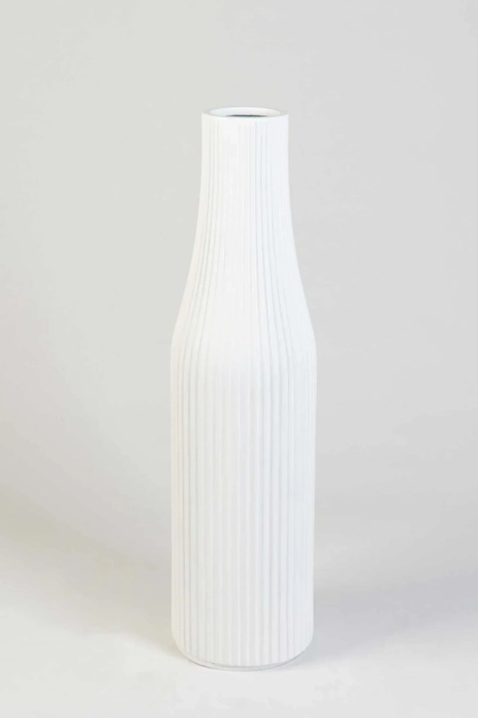 Vysoká váza VERTIGO, sklolaminát, výška 80 cm, biely mat