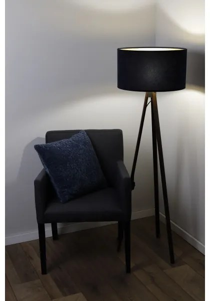 Stojacia lampa STANDART 1xE27/60W/230V modrá/wenge