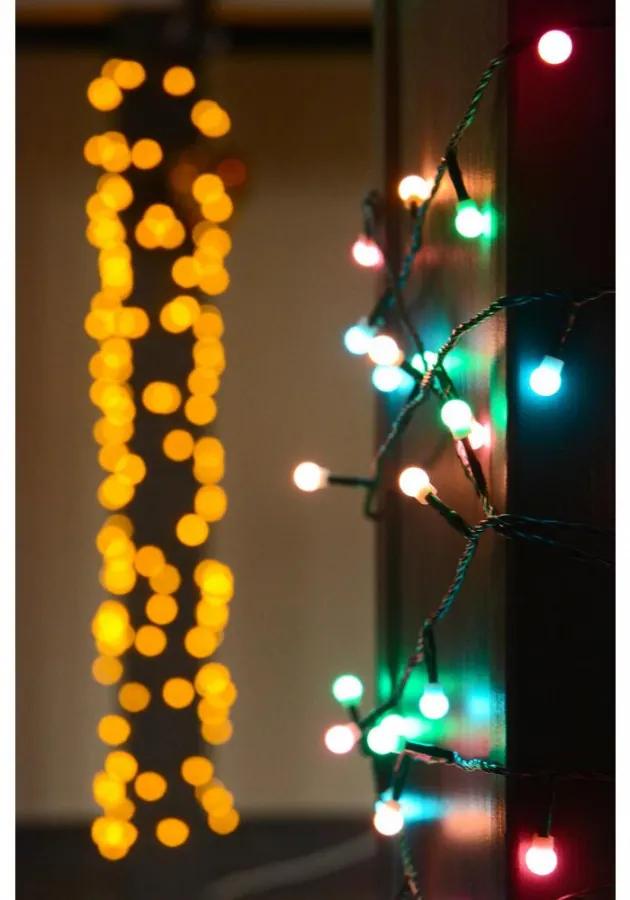Vianočná reťaz-guličky 10m RGB pastelové RXL 322