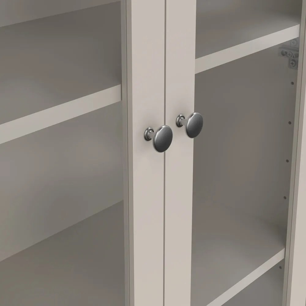 Sivobéžová vitrína 78x199x33 cm Madrid – Tvilum