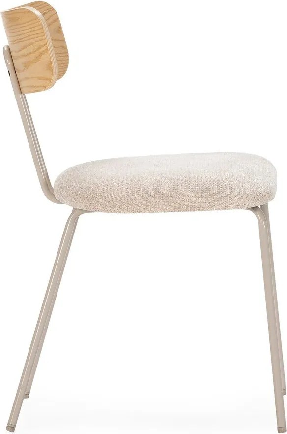 Béžová/v prírodnej farbe čalúnená jedálenská stolička Olimpia – MOME