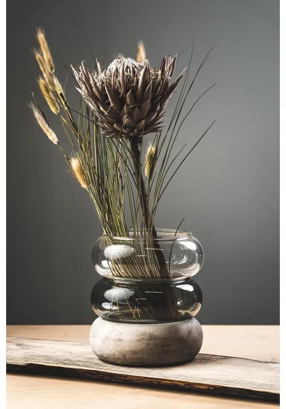 Váza / lucerna Bagel, sivá