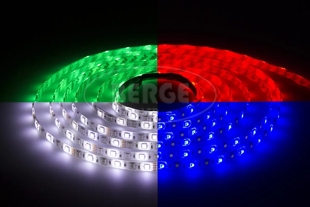 BERGE LED pásik - SMD 5050 - RGB+CW - 5 m - 60 LED/m - 14,4 W/m - IP65