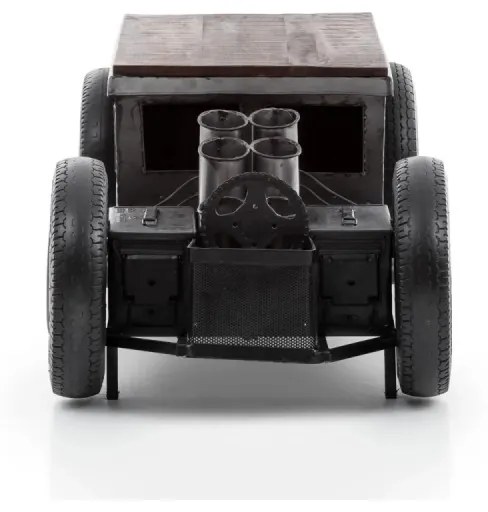 furniture-nabytek.cz - Masívny konferenčný stolík Car z mangového dreva a kovu, lakovaný, čierny – 160×65×50 cm