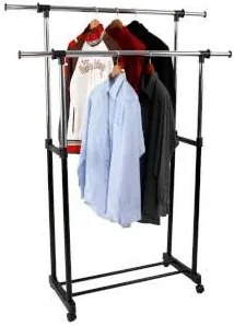 Vešiakový stojan na kolieskach OTTO BIS čierny