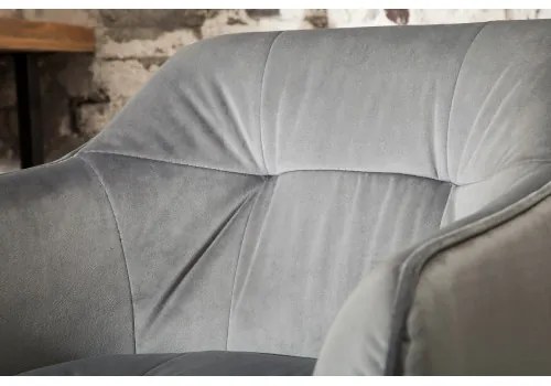 Barová stolička 39079 Loft Zamat Strieborno šedá  - Komfort-nábytok