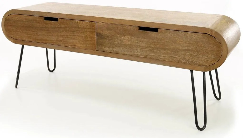 Dizajnový TV stolík HOME ART 135 cm mangové drevo