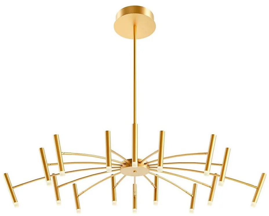 Redo 01-3450 - LED Stmievateľný luster na tyči RAYEN LED/80W/230V CRI 90 zlatá