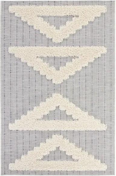 Sivý koberec Mint Rugs Handira Triangles, 77 × 150 cm