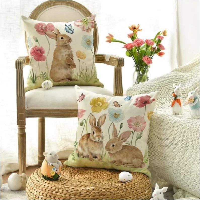 Ľanový povlak na vankúš HOPPINO 45x45 cm, farebný