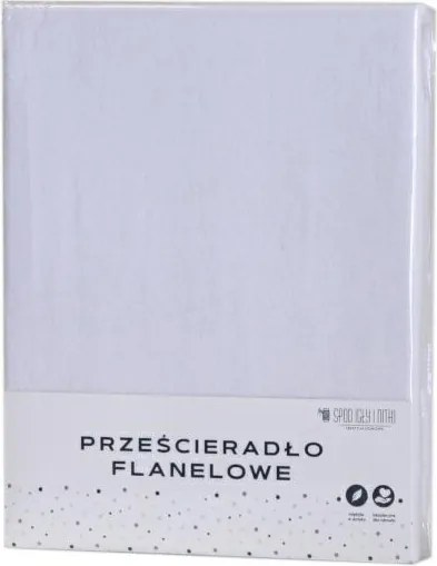 Flanelová plachta biela Rozmer: 160x200 cm + 30 cm