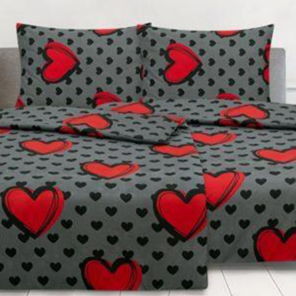 Bavlnené posteľné obliečky red heart 4-dielne