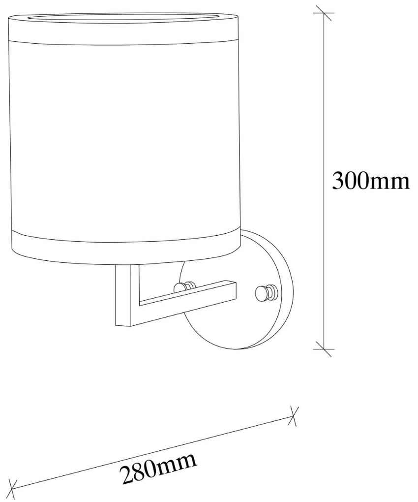 Nástenné svietidlo Way retro zlatá/béžová