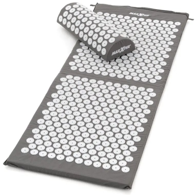 MAXXIVA 81655 Akupresúrna podložka s vankúšom, 130 x 50 cm, sivá