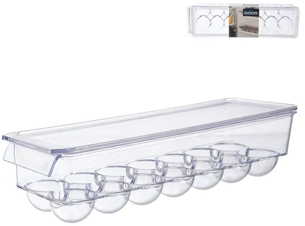 Orion Box na vajíčka, organizér na 14 vajec, transparentný UROVNEJTO