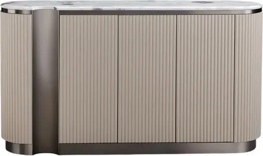 Komoda Stilig ST917C 158 cm mramor/béžová/nikl