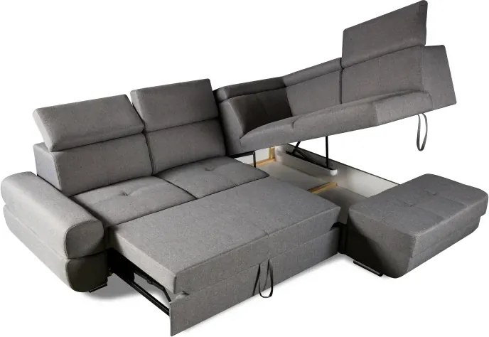 Sedacia súprava Logan, pravá, sivá (malmo 96)