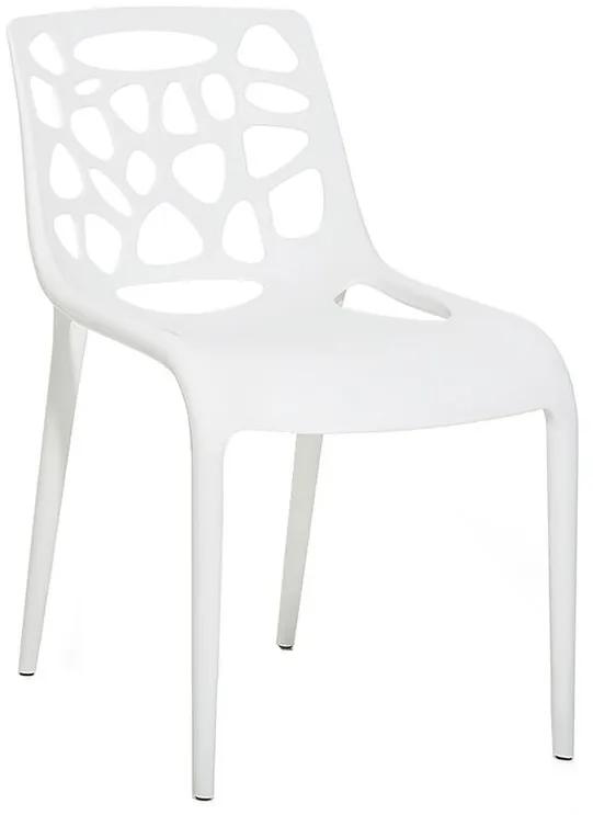 Plastová jedálenská stolička biela MORGAN Beliani