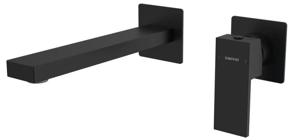 Sapho - Umývadlová batéria na podomietkovú inštaláciu CUBEMIX matná čierna