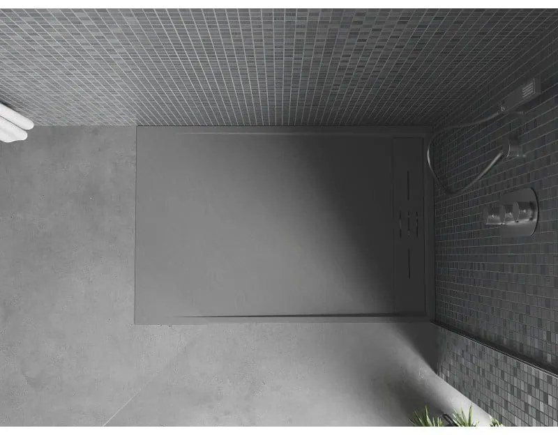 Mexen Amon, SMC obdĺžniková sprchová vanička 120 x 80 cm, šedá, 4F618012