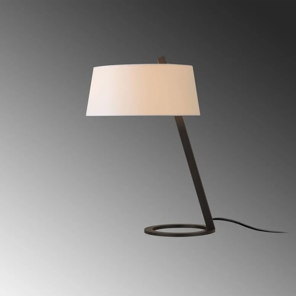 Bielo-čierna stolová lampa (výška 55 cm) Salihini – Opviq lights