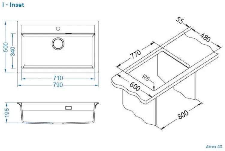 SET ALVEUS ATROX 40 / 91 BLACK ADDITION + BATERIE Zeos-P black addition