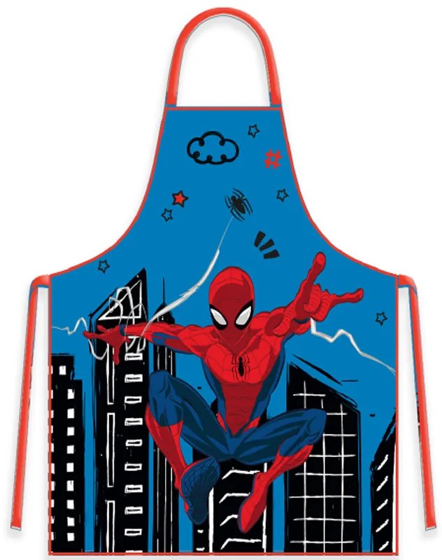 DETSKÁ ZÁSTERA S ČIAPKOU SPIDERMAN 45X50 CM, 2X33CM VZOROVANÁ