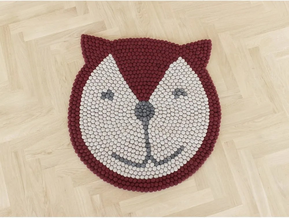 Detský guľôčkový vlnený koberec Wooldot Ball rugs Fox, ⌀ 90 cm