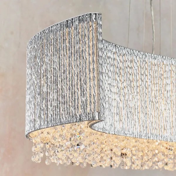 Endon 81979 - Krištáľový závesný luster GALINA na lankách 8xG9/25W/230V lesklý chróm