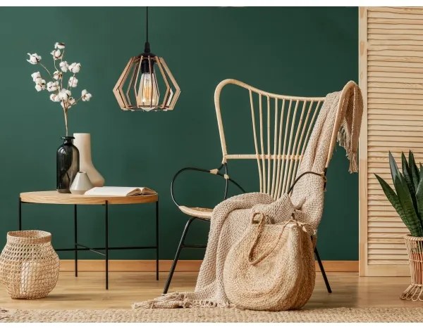 Luster na lanku BERGO 1xE27/60W/230V čierna