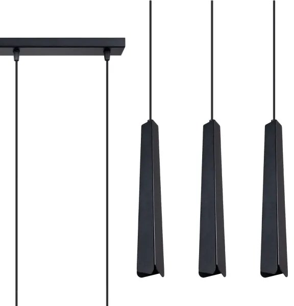 Sollux SL.1402 - Luster na lanku PRYSM 3xG9/8W/230V čierna