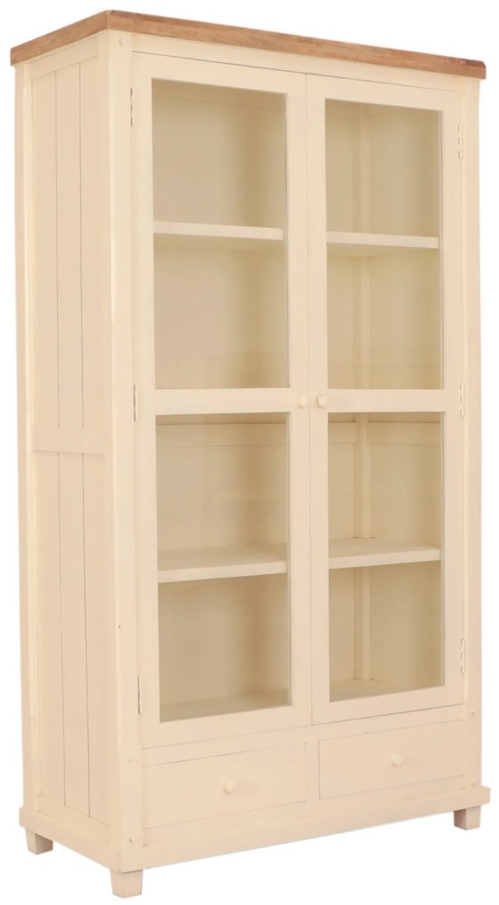 furniture-nabytek.cz - Vitrína masív z dreva manga 100x180x45