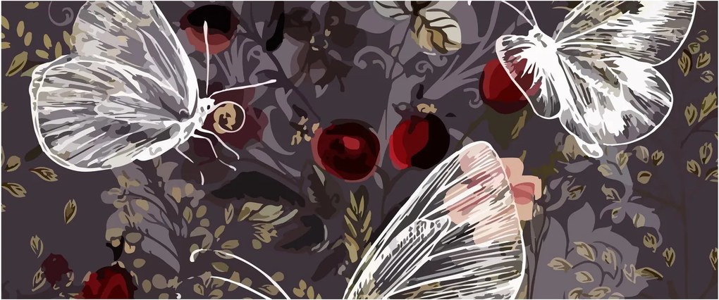 Obraz motýľov (120x50 cm)