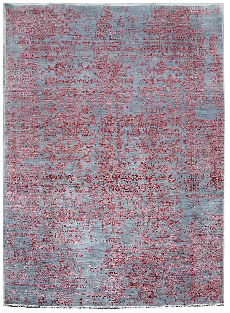 Diamond Carpets koberce Ručne viazaný kusový koberec Diamond DC-JK 1 silver / pink - 120x170 cm