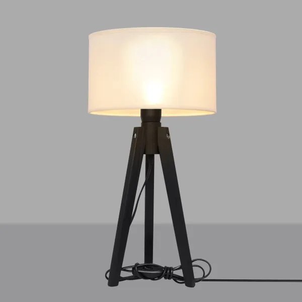 Stolná lampa ALBA 1xE27/15W/230V krémová/borovica