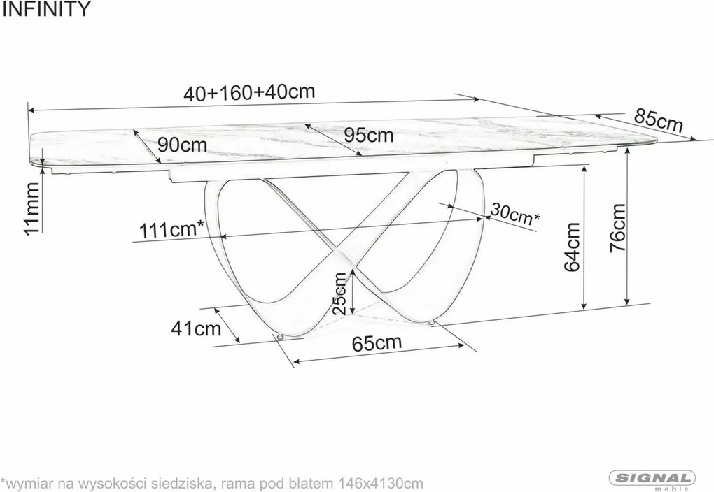 SI Keramický stôl Infinity