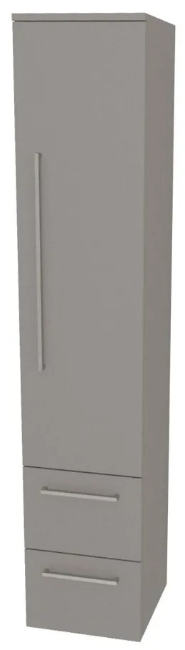 Mereo Bino, kúpeľňová skrinka vysoká 163 cm, pravá, Multidecor, Arktická sivá, MER-CN698ARS1