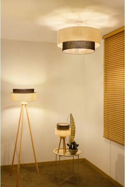 Brilagi - LED prisadený luster BOHO STYLE 3×E27/15W/230V Ø 60 cm krémový/hnedý