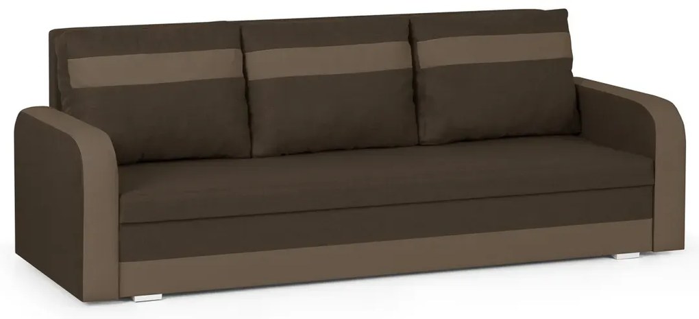 Trojmiestna pohovka s funkciou spania KONRAD Hnedá/bronzová