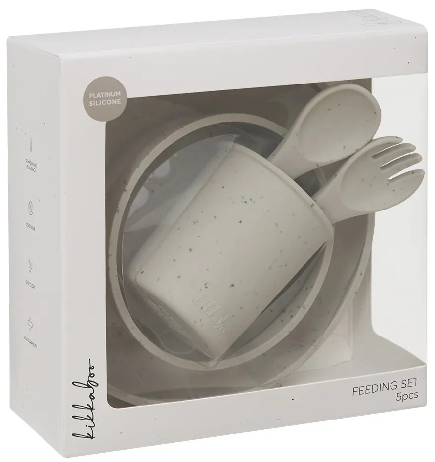 Jedálenská sada 5-dielna Platinum Silicone Sand